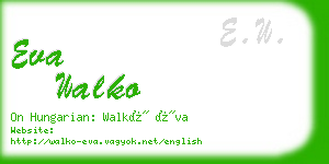 eva walko business card